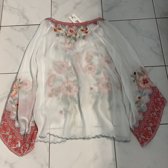 Johnny Was Grace embroidered kimono sleeve tunic top small NWT - Picture 10 of 11